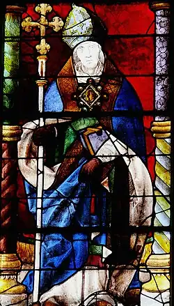 Vitrail Renaissance représentant saint Cérats.