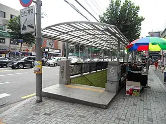 Un accès à la station.