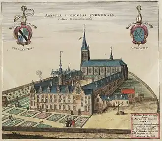L'abbaye dans la première moitié du XVIIe siècle (Flandria illustrata)