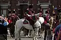Procession de Saint-Véron : groupe de soldats d'État-Major