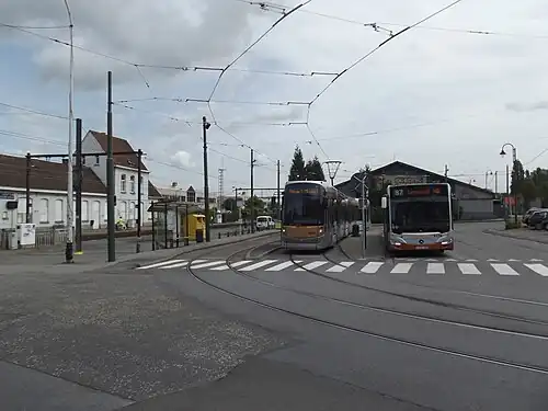 L'ancien terminus de la STIB avant les travaux de réaménagement.