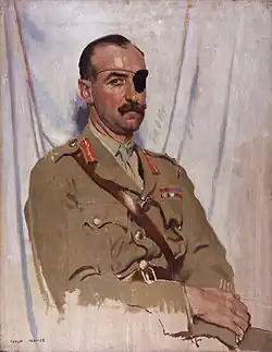 Adrian Carton de Wiart peint par William Orpen, National Portrait Gallery.