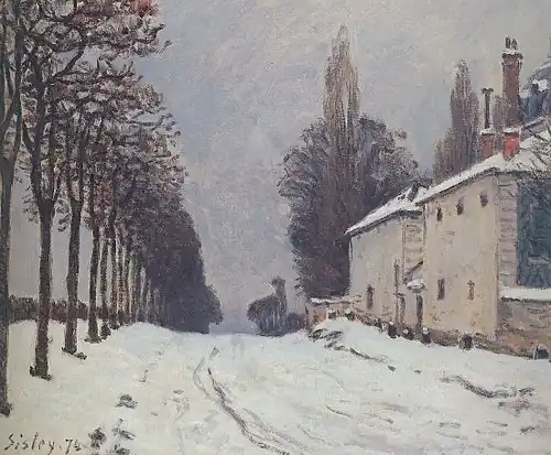 Neige sur la route de Louveciennes (1874)collection particulière.