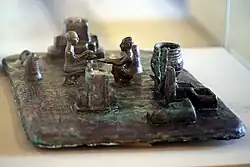 Maquette en bronze du rituel du « lever de soleil », XIIe siècle av. J.-C.