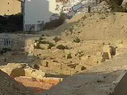 Vue générale de la zone d'exploitation romaine de la carrière.