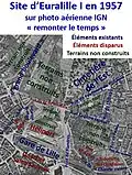 Site d’Euralille I sur photo aérienne de 1957.