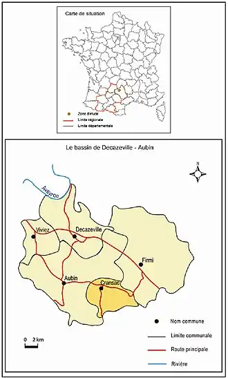 Localisation de Communauté de communes du Bassin de Decazeville Aubin