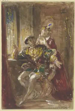 Cavalier assis avec une dame, Francfort, musée Städel.