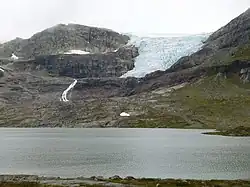 Une des petites langues de la calotte du Hardangerjøkulen.