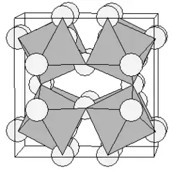 (III)Skuttérudite MX3 avec le site 2a à l'origine
