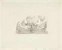 Enfant endormi (gravure conservée au Rijksmuseum).