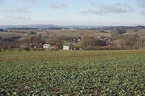 Vue du village depuis la tour d'observation.