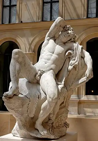 Copie du Faune Barberini (1726) par Edmé Bouchardon lors de son séjour à Rome, Paris, musée du Louvre.
