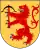 Blason de la province suédoise de Småland, représentant un lion rouge portant une arbalète.
