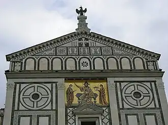 ... de la façade de San Miniato al Monte.
