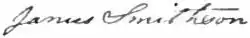 signature de James Smithson