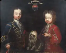 Victor-Amédée et son jeune frère Charles-Emmanuel III, futur roi de Sardaigne, enfants.