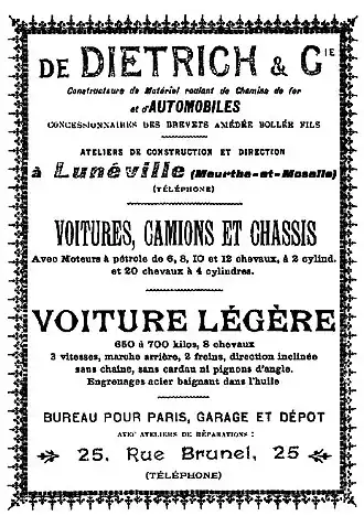 logo de Société de Dietrich et Cie de Lunéville