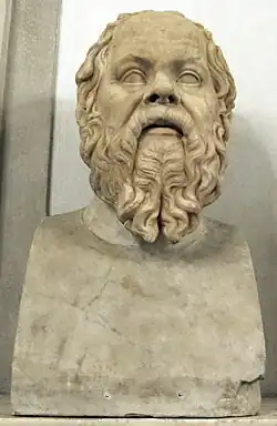 Socrate (470 / 469-399 av. J.-C.), d'après un original hellénistique de 350-300 av. J.-C. (collection Albani).
