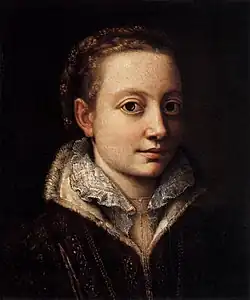 Portait de Minerva Anguissola, par Sofonisba Anguissola (deuxième moitié du XVIe siècle)