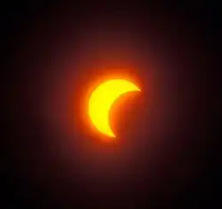 L'éclipse à Bismarck (Dakota du Nord).