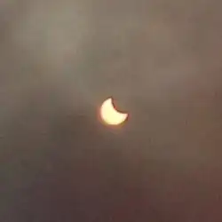 L'éclipse vue de Baleï, Kraï de Transbaïkalie, Russie.