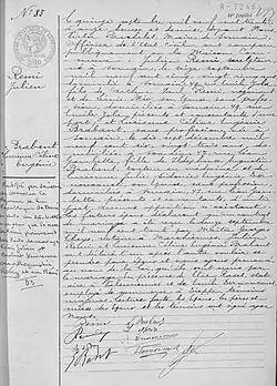 Son acte de mariage.