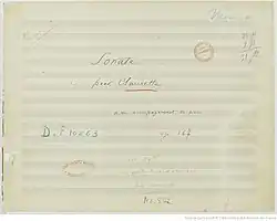 Image illustrative de l’article Sonate pour clarinette et piano de Saint-Saëns