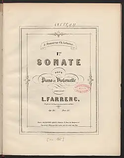 Image illustrative de l’article Sonate pour violoncelle et piano de Farrenc