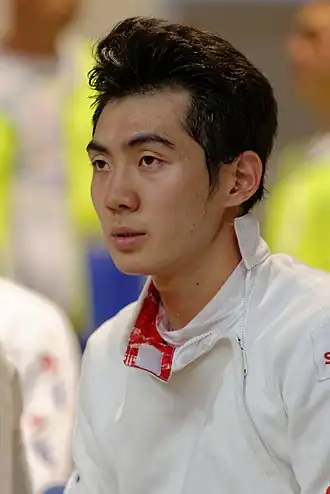 Song lors des championnats du monde d'escrime 2013.