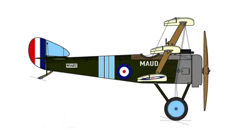 Profil couleur d'un avion triplan