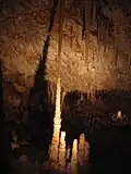 Stalagmites.