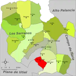 dans la comarque de Los Serranos.