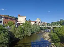 Sotrondio, traversé par le fleuve Nalón.