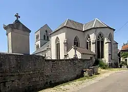 L'église Saint-Élophe, côté sud-est.