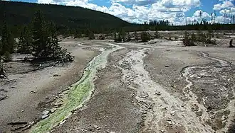 Photographie du ruisseau Tantalus Creek coloré.
