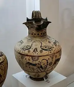 Œnochoé à embouchure trilobée. Ionie du Sud. Par deux peintres, v. 610NAMA Athènes