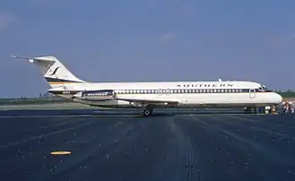 Un Douglas DC-9 de Southern Airways, similaire à celui impliqué dans l'accident.