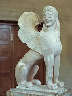 Sphinx, cimetière nord de Corinthe, 560-550 av. JC