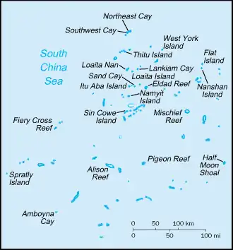 Carte des Îles Spratleys