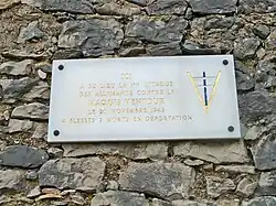 la plaque commémorative