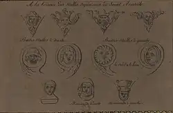 Dessin des stalles supérieures de l'église, par Désiré Monnier