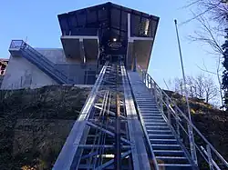 Gare amont depuis la cabine.