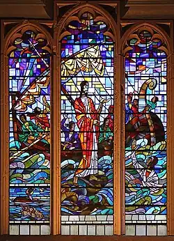 Vitrail commémoratif, église St Katharine Cree à Londres (artiste : Bill Forbes).