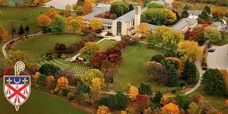 Vue de l'abbatiale et des bâtiments conventuels de l'abbaye