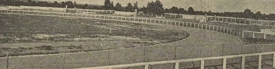 Vue du stade du Hameau, le 9 octobre 1949.