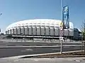 Le stade vu de profil