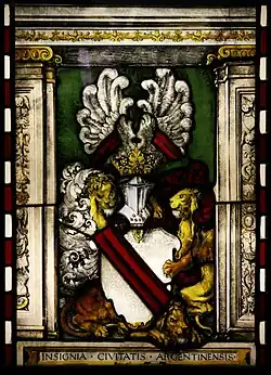 Vitrail de l’ancienne Pfalz de Strasbourg (XVIe siècle). (Musée historique de Strasbourg)