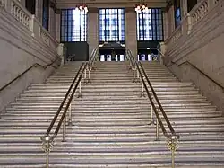 Les escaliers de la gare d'Union Station où fut tournée la scène du landau et de la fusillade.