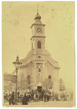 Ancienne église baroque démolie pour construire la nouvelle co-cathédrale néo-gothique